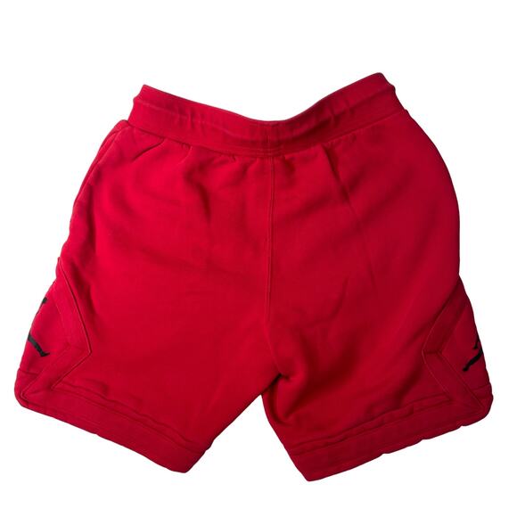 NIKE JORDAN Jumpman Logo Fleece Shorts Men's Small Red Drawstring Std-Fit READ* - Picture 6 of 14